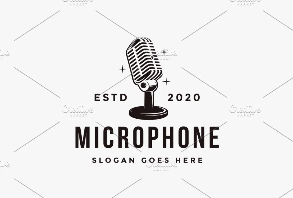 Creative Microphone Logo Design