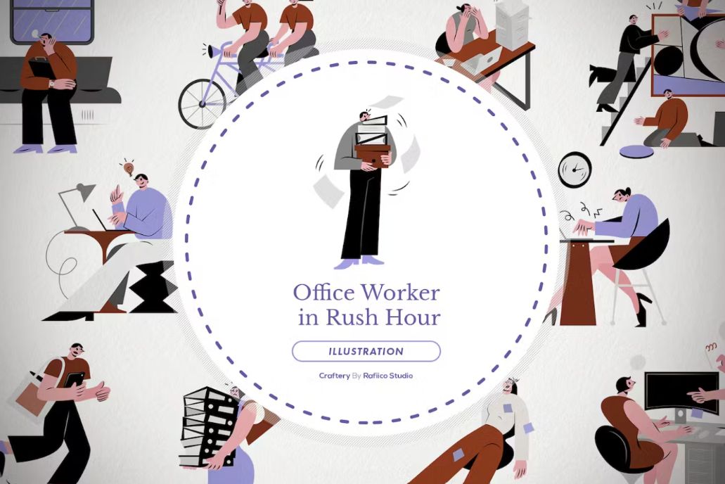 Creative Office Worker Vectors