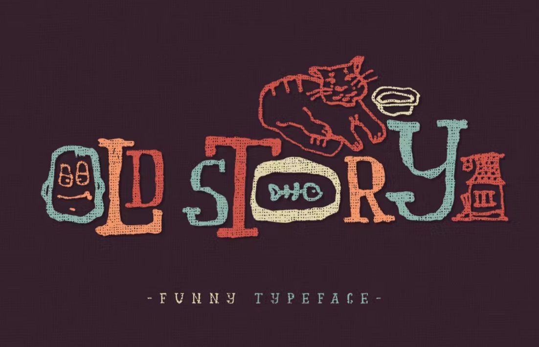 Creative Old Story Display Typeface