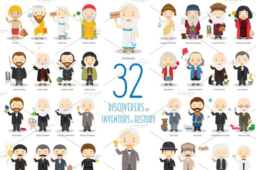 Discoveries and Inventions Vectors
