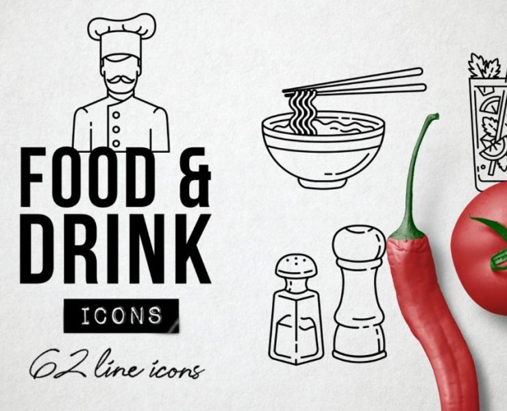 15+ Food and Drinks Icons Ai EPS Download Free