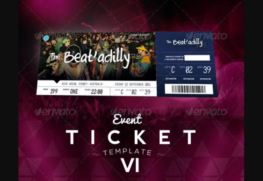 Editable Carnival ticket Design
