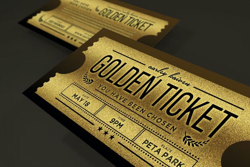 Editable Golden Ticket Design