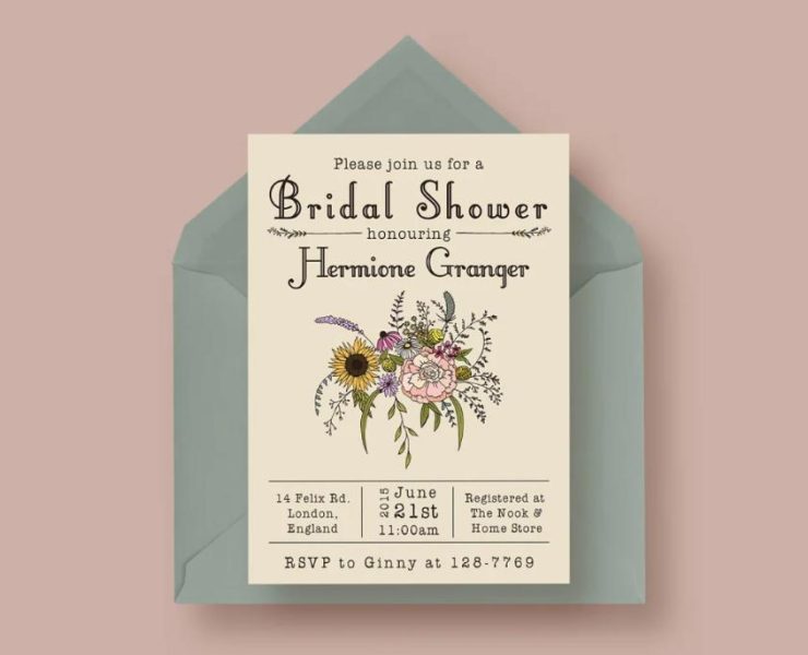 15+ Bridal Shower Invitation Ai PSD Download