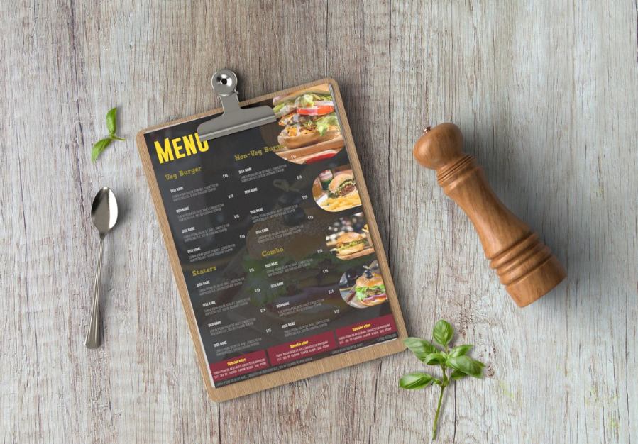 Free Burger Menu Card Template
