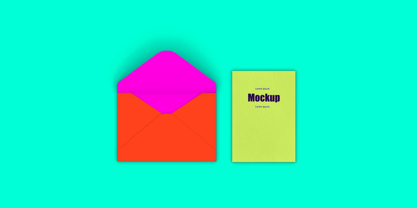 Free Envelope Card Mockup PSD