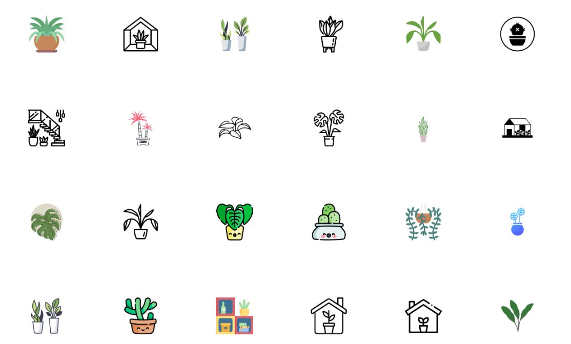 Free MInimal Plant Icons Set