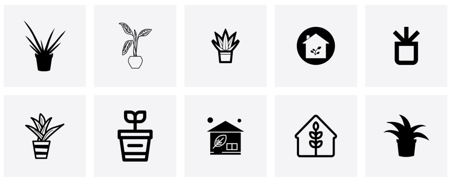 Free Minimal House Plant Icons