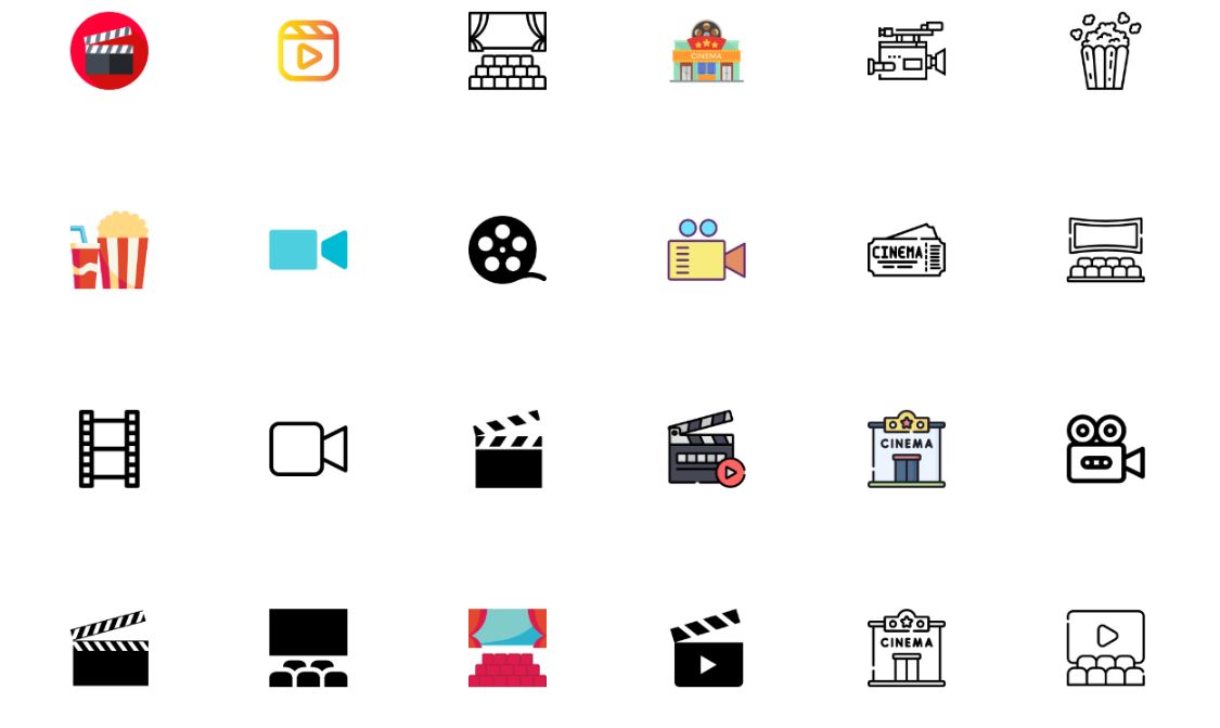 Free Mininal Movie Icons