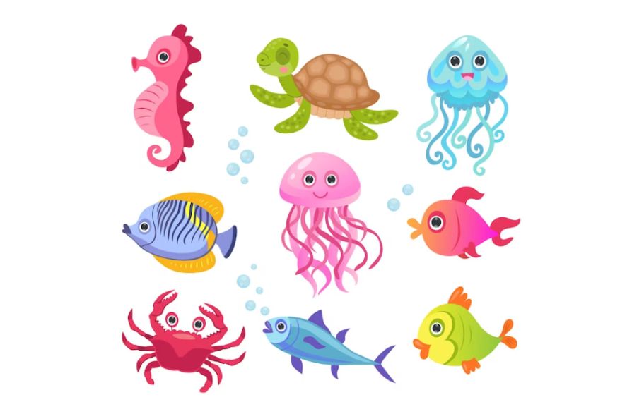 Free Ocean Creatures Set