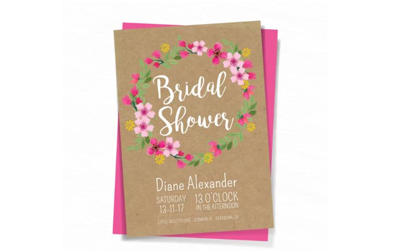 Free Retro Bridal Invite Cards