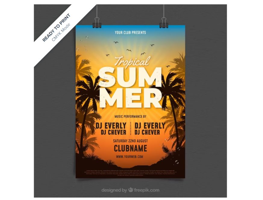 Free Tropical Flyer Template