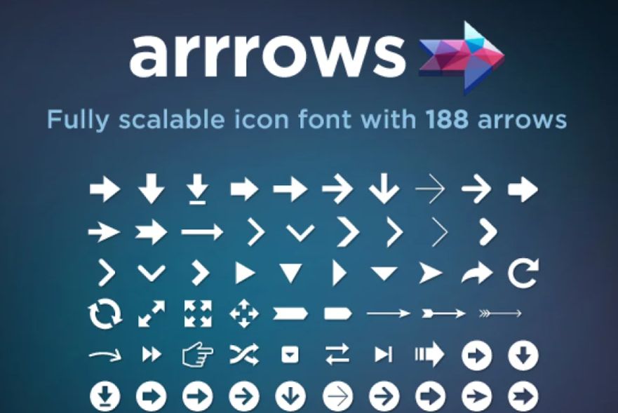 Fully Scalable Arrow Icons Set