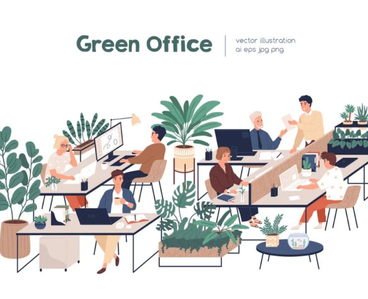 15+ Office Work Illustration Ai PNG Download
