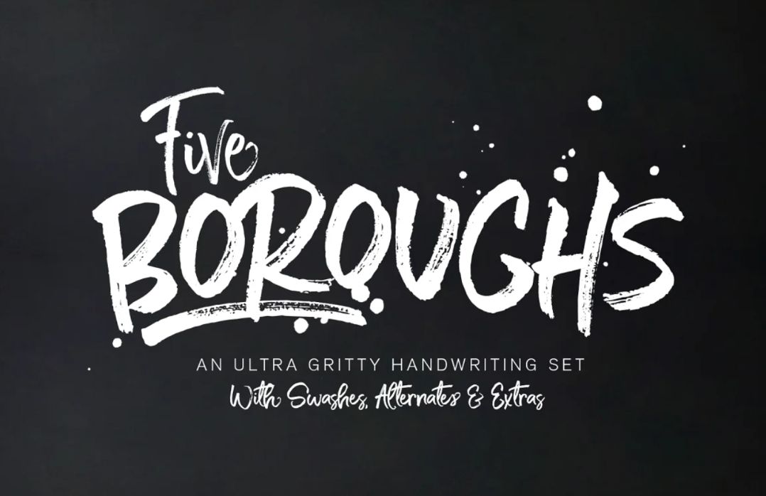 Gritty Brush Style Typeface