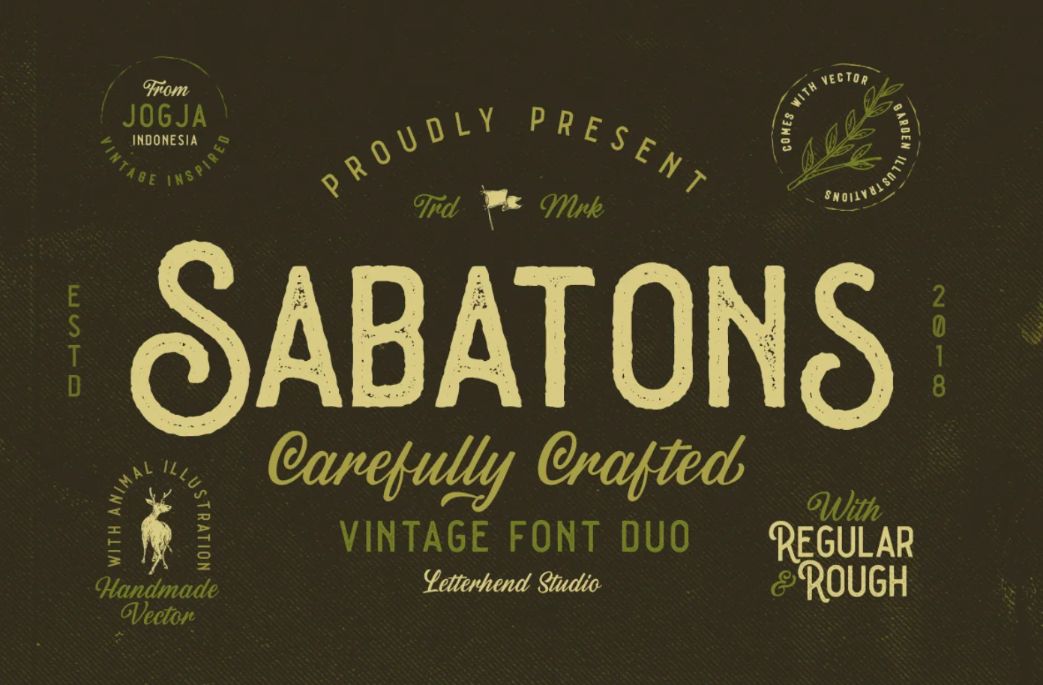 Hand Crafted Vintage Font Duo
