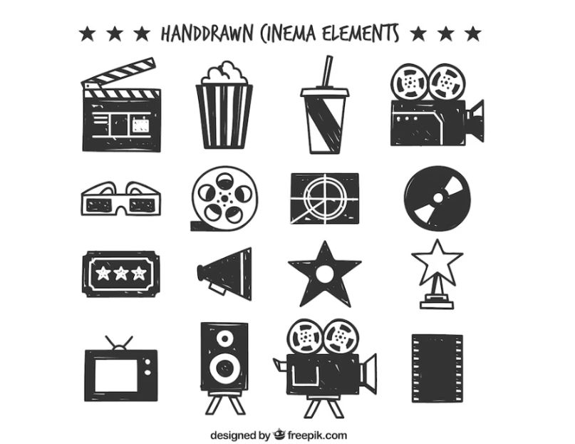Hand Drawn Cinema Elements