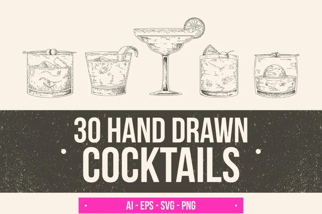 Hand Drawn Drinks Illustrations