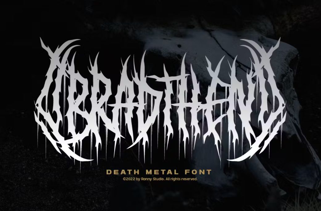 High Quality Death Metal Typeface