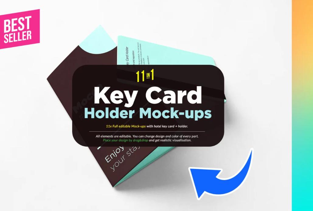 High Quality Key Card Mockup