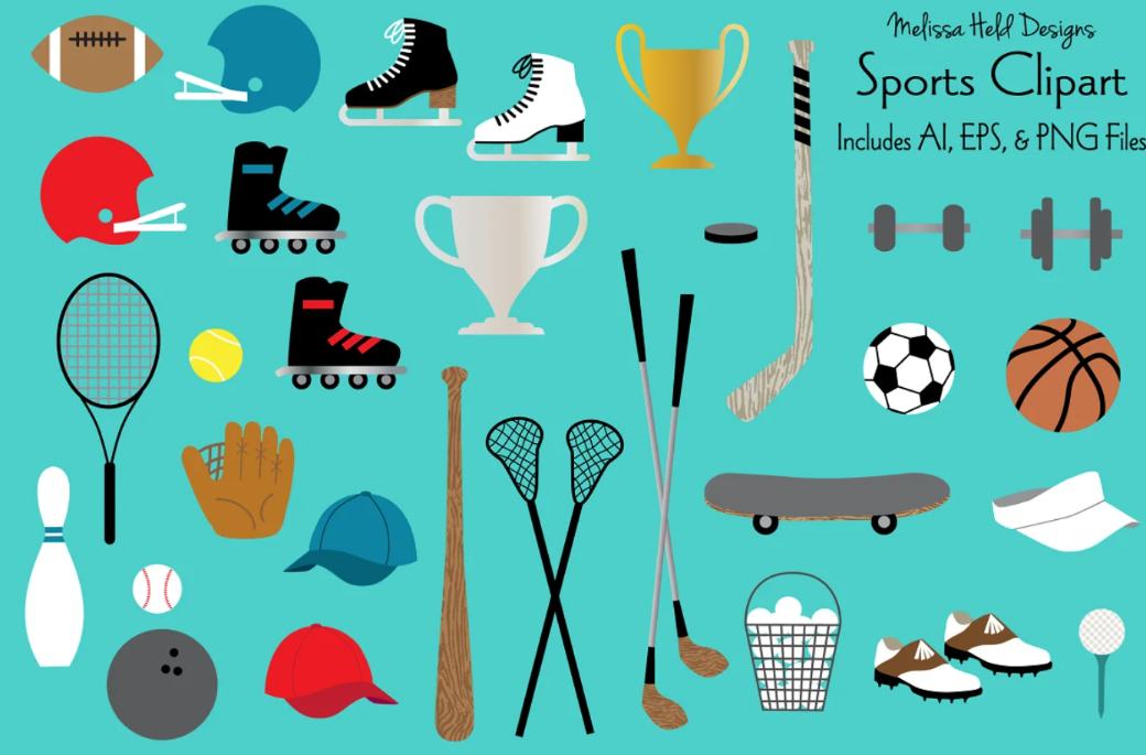 Minimal Style Sports Cliparts