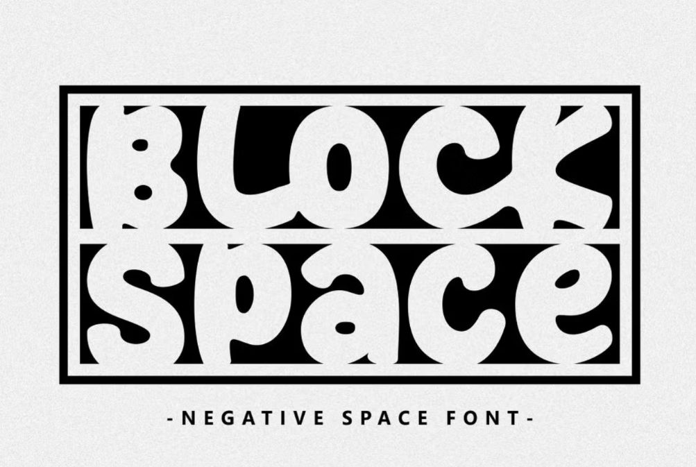 Negative Space Style Fonts
