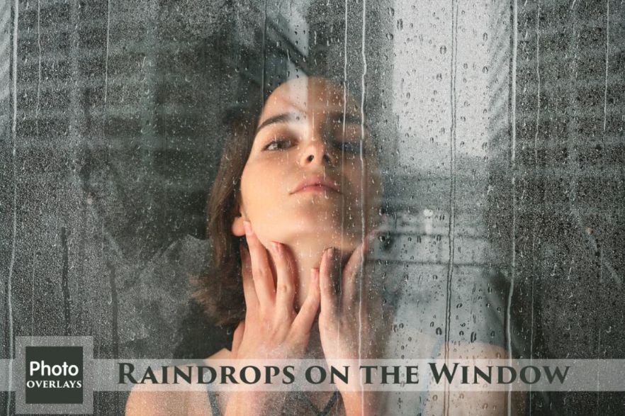 Raindrops on Window Overlay