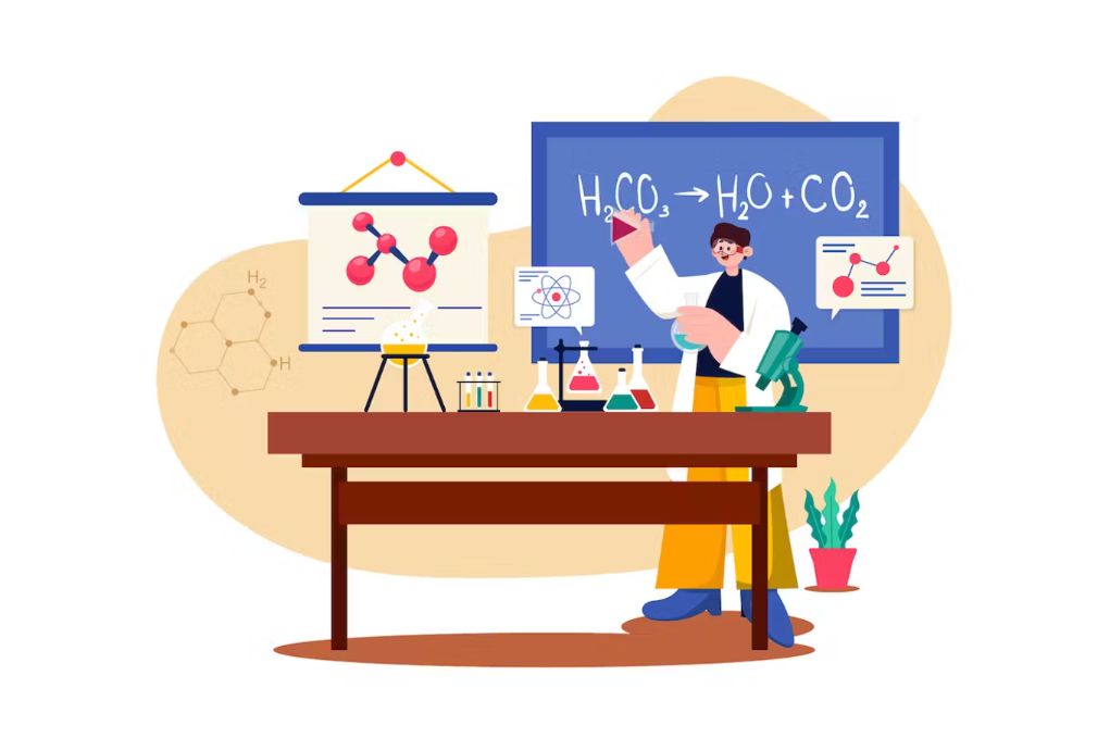 Science Teacher Illustration Design