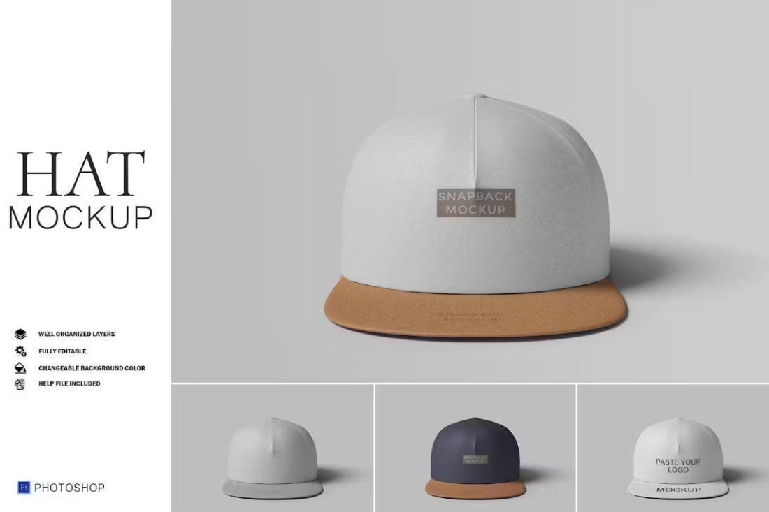 Snapback Style Hat Mockup