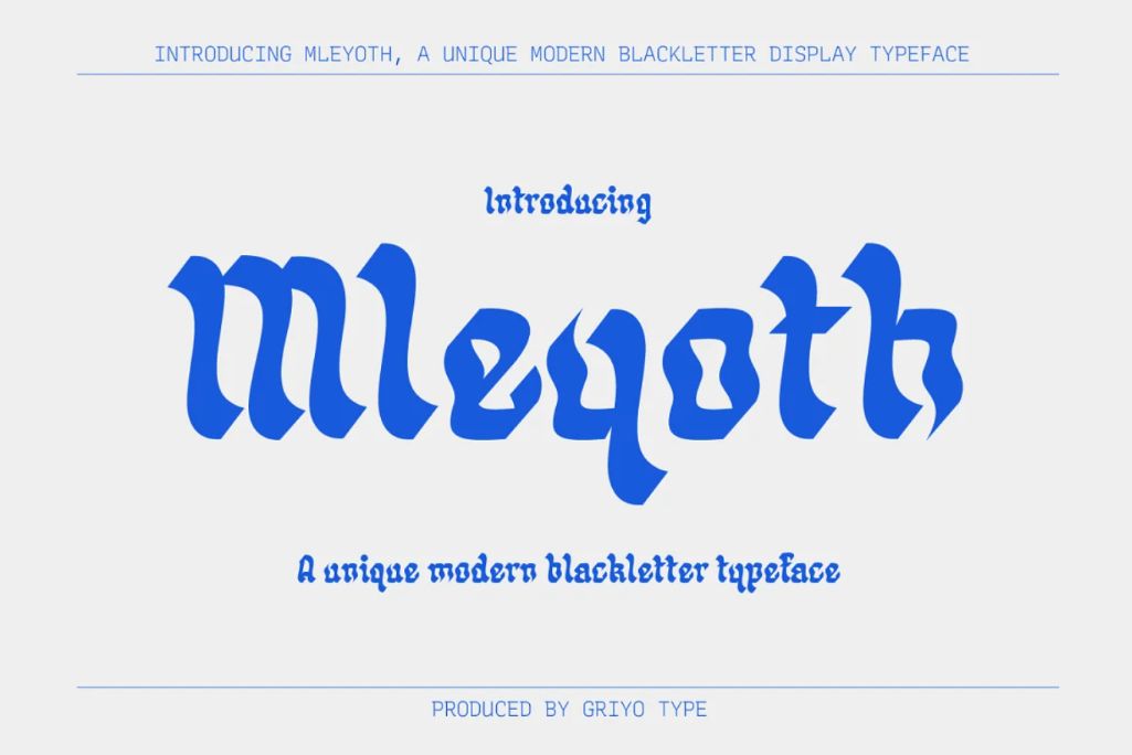 Unique Blackletter Display Font