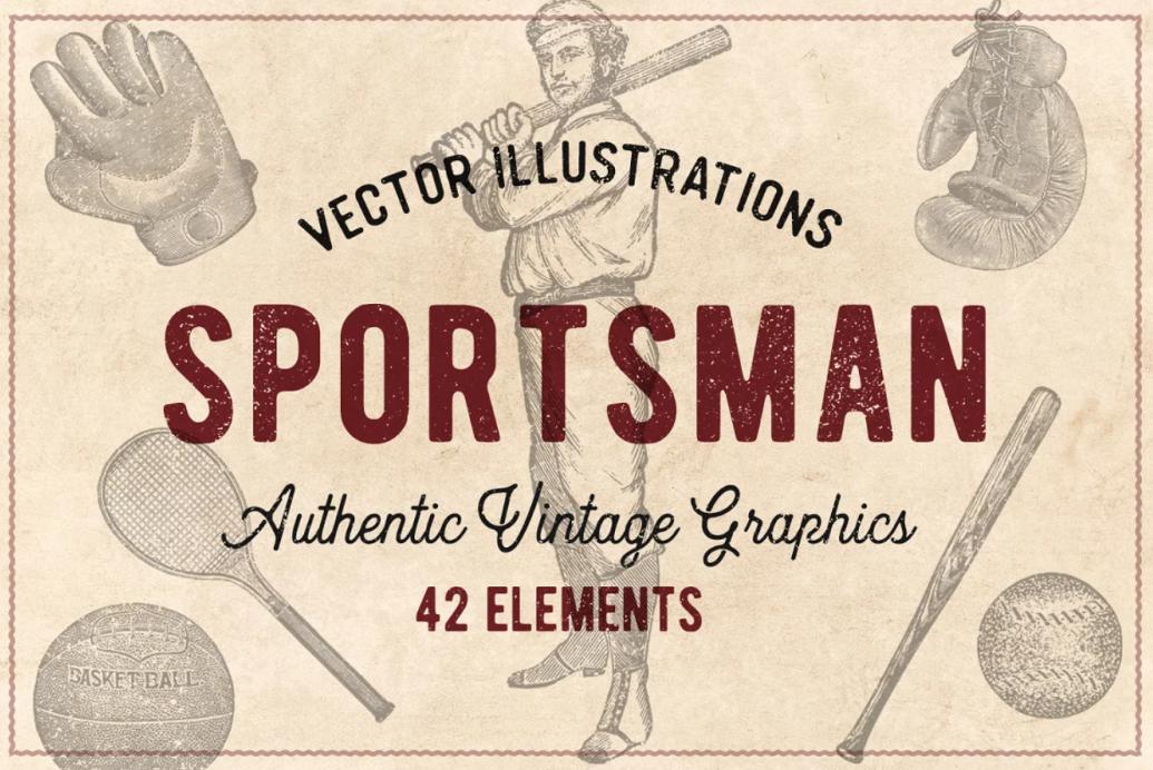 Vintage Sports Illustration Vector Design