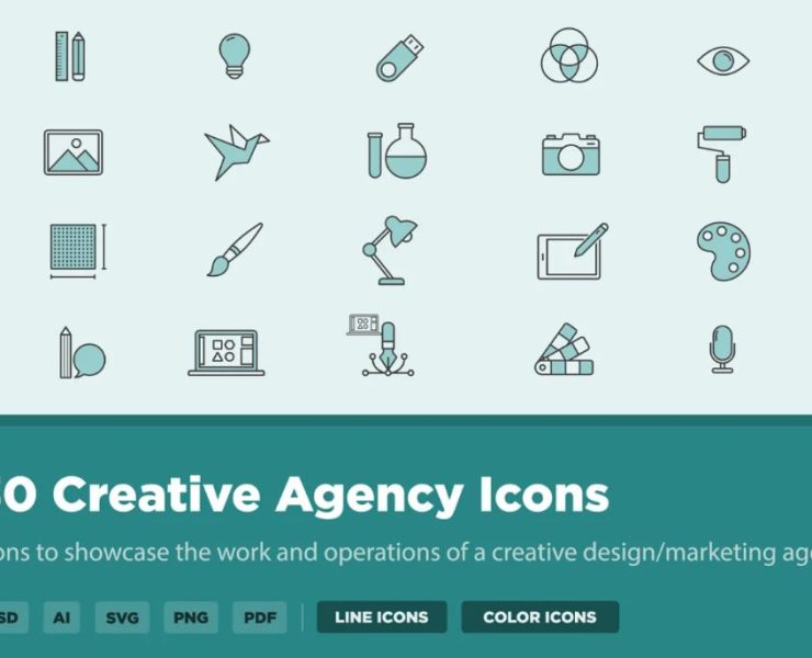 15+ Creative Agency Icons Ai EPS Free Download