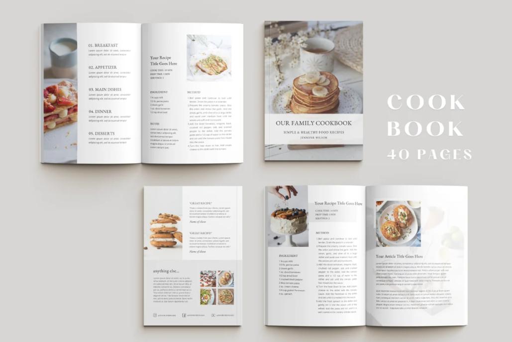 40 Unique Cook Book Templates