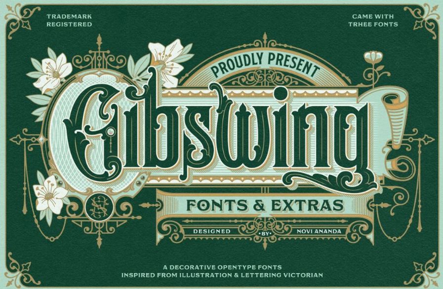 Decorative Style Labeling Font