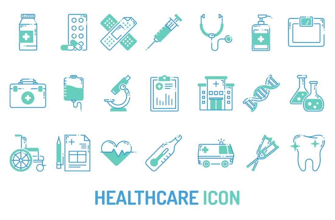 Dotted Style Medical Icons