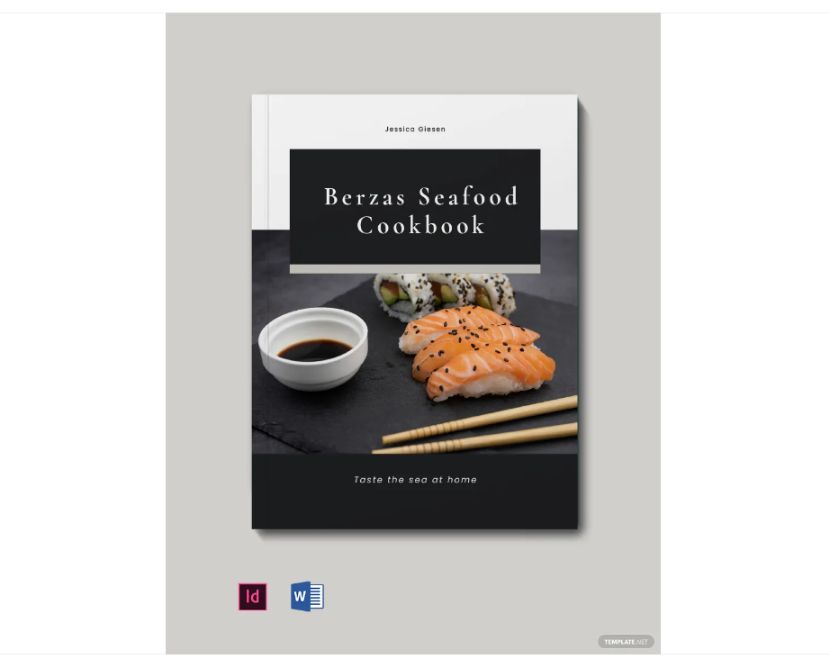 Elegant Seafood Book InDesign