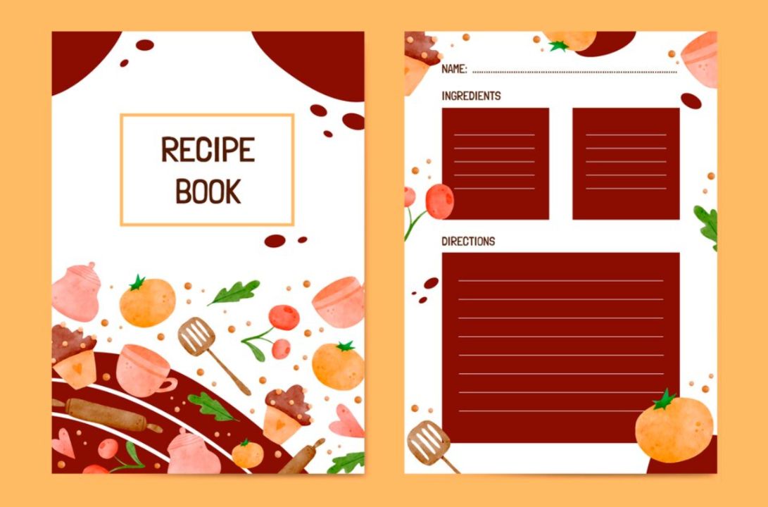 Free Minimal Recipe Book Designs