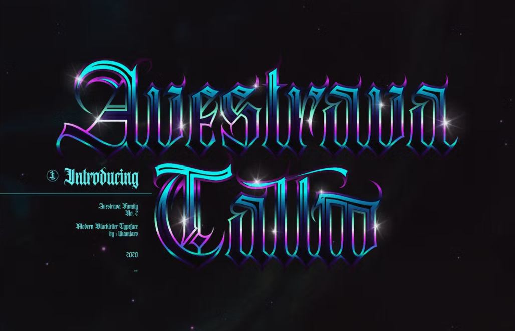 Glow Style Creative Font