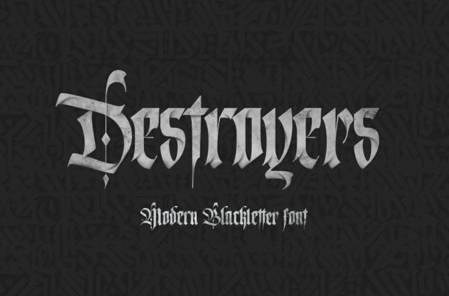 Modern Blackletter Display Typeface