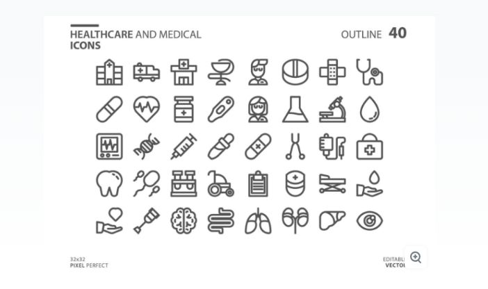 40 Unique Outline Icon Designs