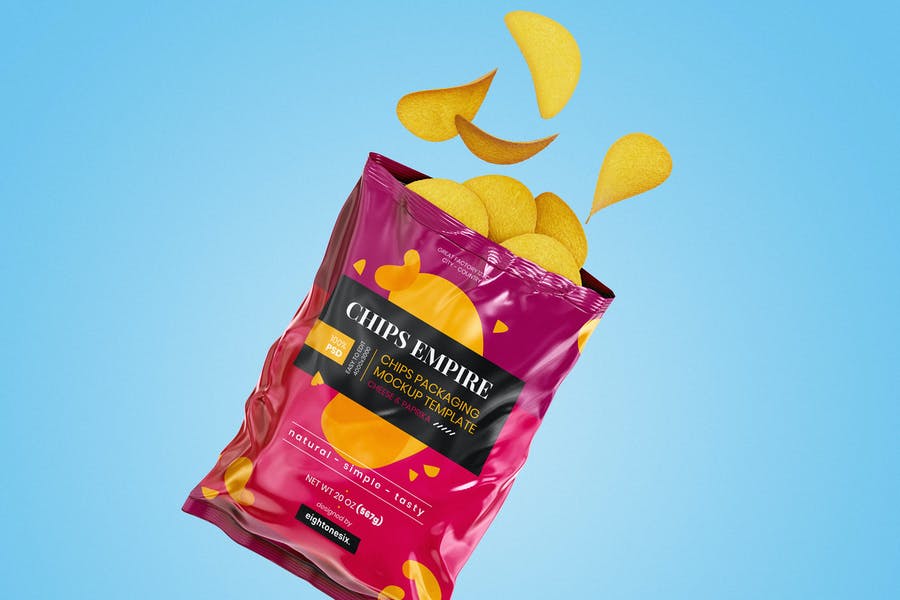 Chips Packaging Mockup PSD
