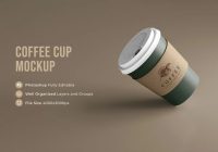 Takeaway coffee cup mockup