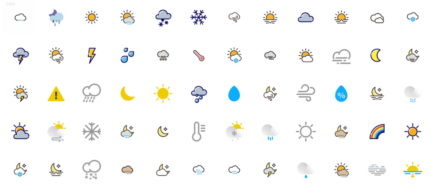 Free Colorful Climate Icons