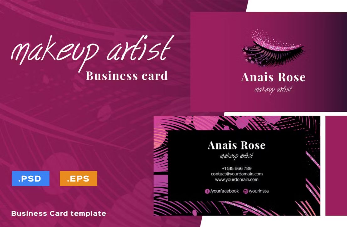 Makeup Artist Business Card Design