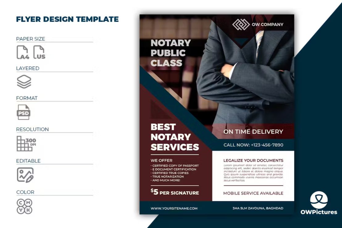 Notary Services Flyer Design
