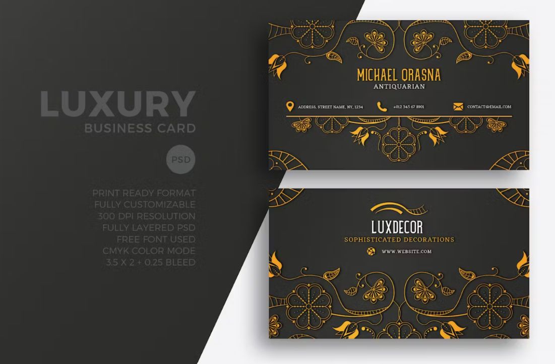 Ornament Style Business Card