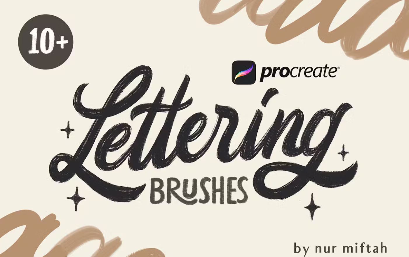 3D Paint Lettering Procreate Brushes Set for Digital Artwork