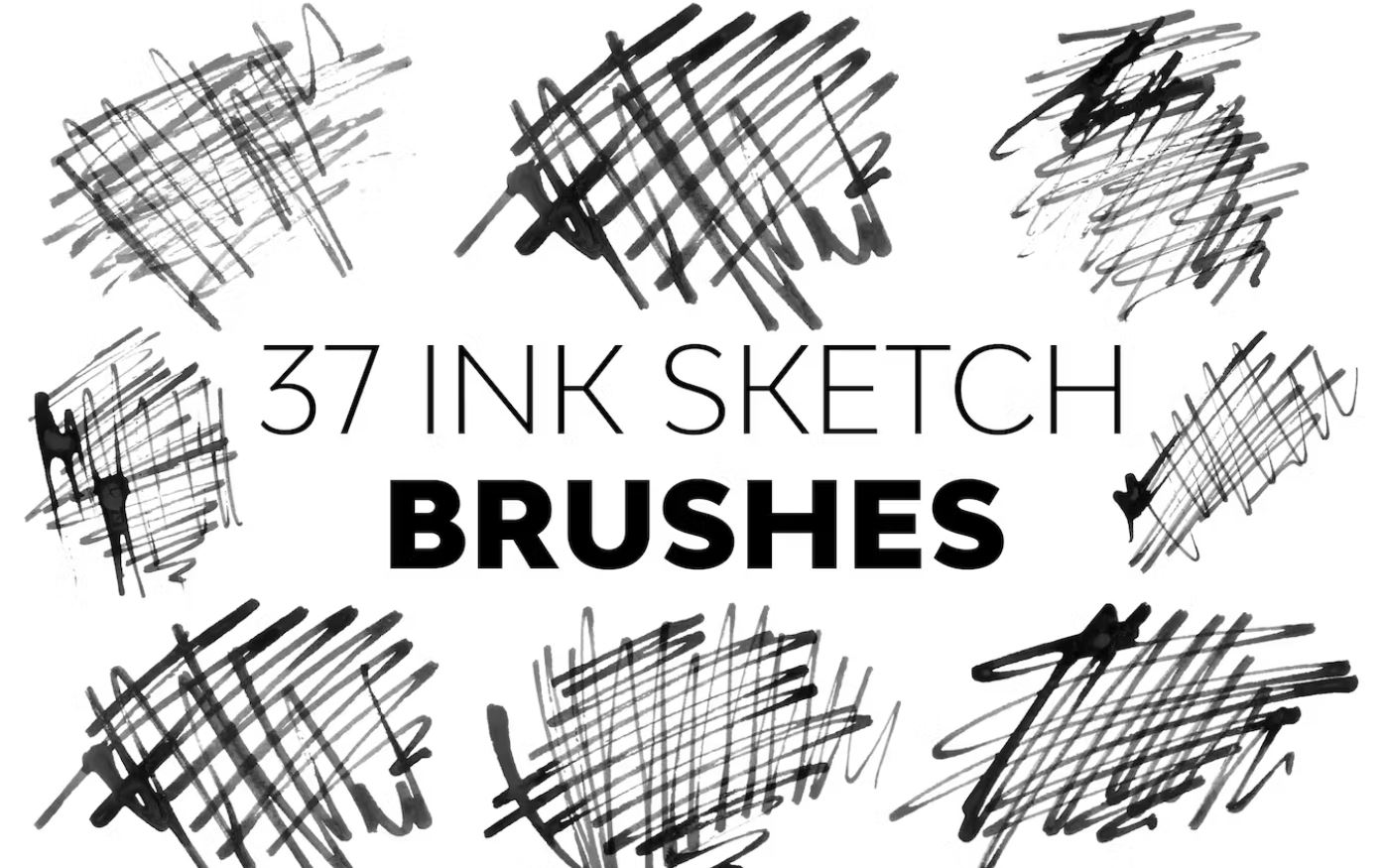 37 unique ink sketch brushes to give artistic look