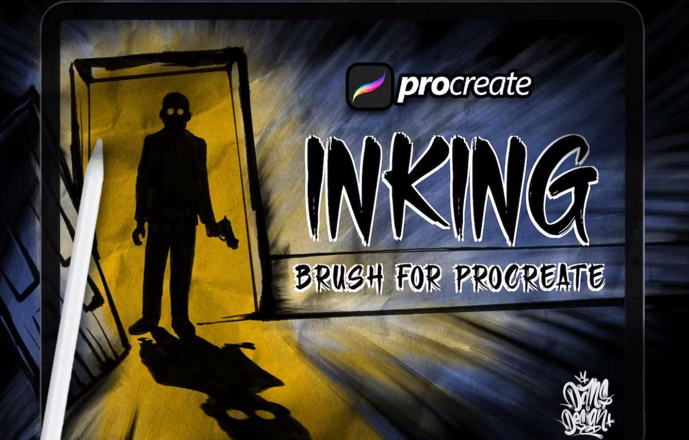 Creative inking brushes for procreate to design ink style projects