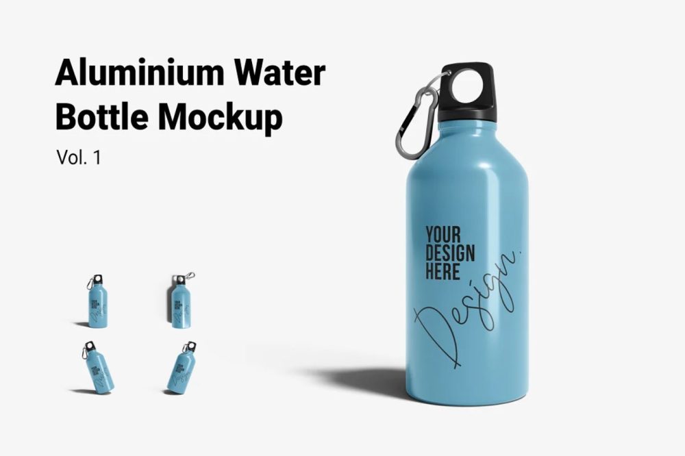 15+ Aluminium Bottle Mockup PSD Download Free - Graphic Cloud